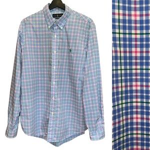 Ralph Lauren Classic Fit Shirt Mens L‎ Plaid Button Down Long Sleeve